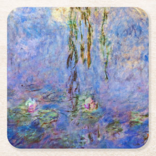 Dessous-de-verre Carré En Papier Claude Monet - Lys d'eau
