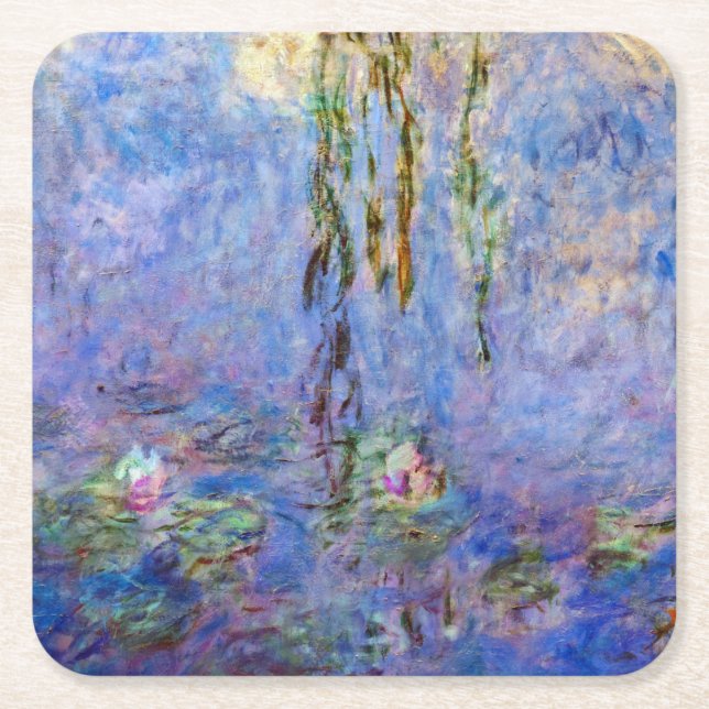 Dessous-de-verre Carré En Papier Claude Monet - Lys d'eau (Devant)