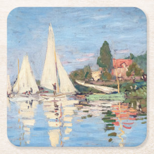 Dessous-de-verre Carré En Papier Claude Monet - Regattas à Argenteuil