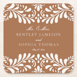 Dessous-de-verre Carré En Papier Clay Talavera Carrelage espagnol Style Fiesta Mari