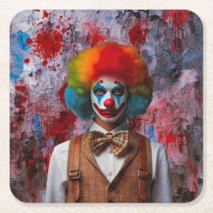 Dessous-de-verre Carré En Papier Clown