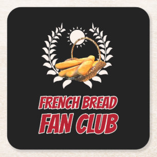 Dessous-de-verre Carré En Papier Club des Amateurs de Pain Français Humour Alimenta