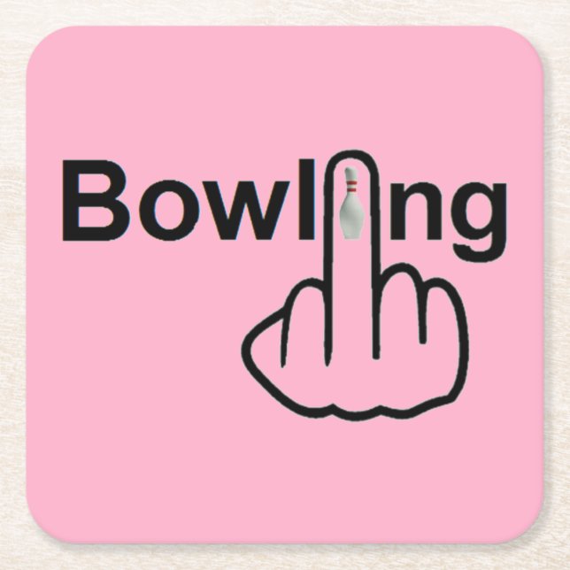 Dessous-de-verre Carré En Papier Coaster Bowling (Devant)