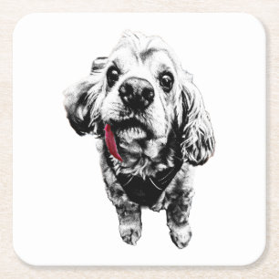Dessous-de-verre Carré En Papier Cocker Spaniel – Boire avec de l'allure