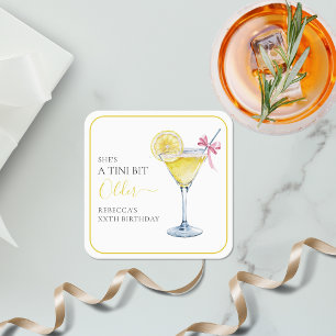 Dessous-de-verre Carré En Papier Cocktail de citron Coquette Un peu plus âgé pour l