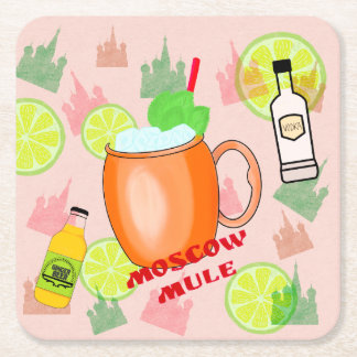 Dessous-de-verre Carré En Papier Cocktail de mule de Moscou