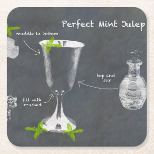 Dessous-de-verre Carré En Papier Cocktail Mint Julep