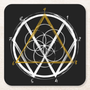 Dessous-de-verre Carré En Papier Code Tesla