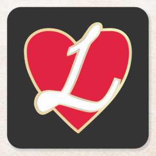 Dessous-de-verre Carré En Papier Coeur amoureux