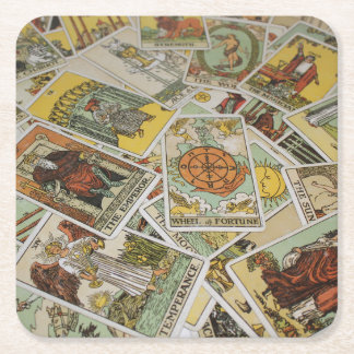 Dessous-de-verre Carré En Papier Coffret motif de cartes Tarot