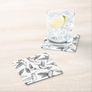 Dessous-de-verre Carré En Papier Colibri