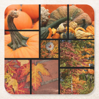 Dessous-de-verre Carré En Papier Collage d'automne