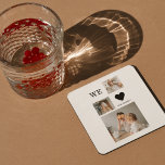 Dessous-de-verre Carré En Papier Collage tendance Photo & We Love You Daddy Cadeau<br><div class="desc">Montrez à votre père combien vous vous souciez de ce cadeau chaleureux "We Love You Daddy". Le cadeau peut prendre plusieurs formes, comme une tasse personnalisée, un cadre photo ou même un t-shirt. Le message "We Love You Daddy" est un moyen simple mais puissant d'express de votre amour et de...</div>