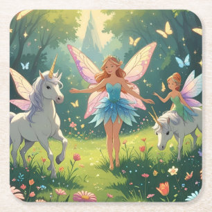 Dessous-de-verre Carré En Papier Collection Fairy Wonderland