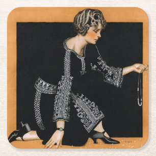 Dessous-de-verre Carré En Papier Collier cassé de perle