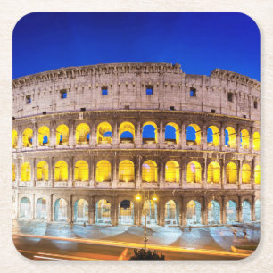 Dessous-de-verre Carré En Papier Colosseum Romanum par Orarium