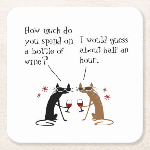 Dessous-de-verre Carré En Papier Combien dépensez-vous sur la bouteille de vin?