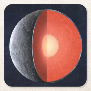 Dessous-de-verre Carré En Papier Comment Une Planète Rocheuse Se Forme.