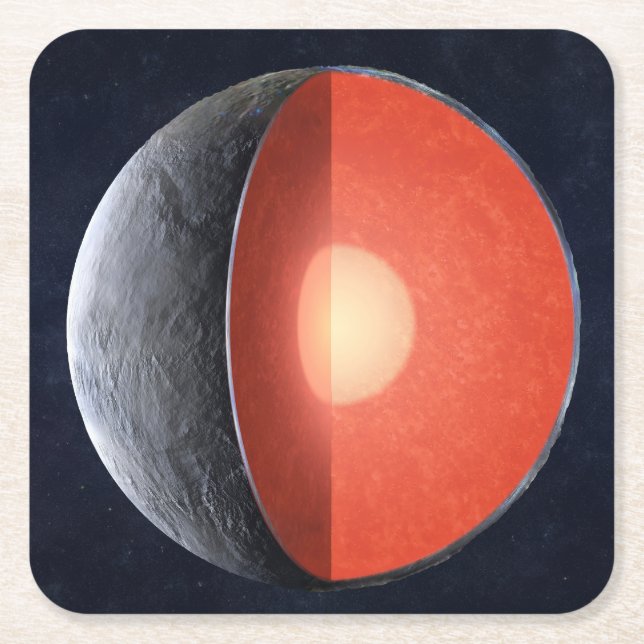 Dessous-de-verre Carré En Papier Comment Une Planète Rocheuse Se Forme. (Devant)