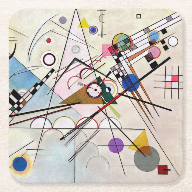 Dessous-de-verre Carré En Papier Composition VIII, Wassili Kandinsky (Devant)