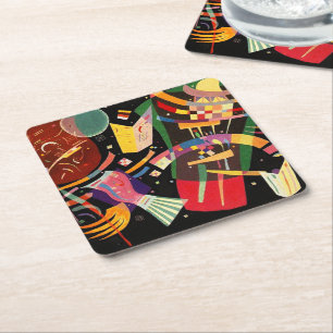 Dessous-de-verre Carré En Papier Composition X Biomorphie Abstraction - Kandinsky