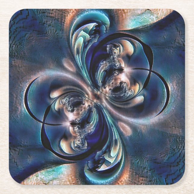 Dessous-de-verre Carré En Papier Conception (Devant)