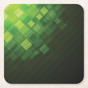 Dessous-de-verre Carré En Papier Conception abstraite verte de technologie