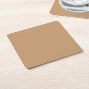 Dessous-de-verre Carré En Papier Conception avec un fond marron et une bordure blan