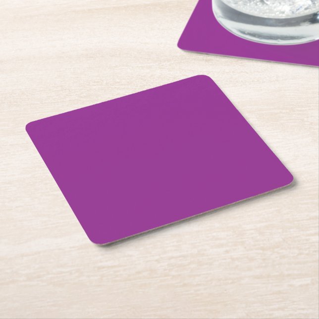 Dessous-de-verre Carré En Papier Conception avec un fond violet époustouflant et bl (Incliné)