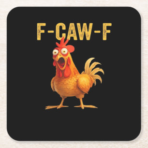 Dessous-de-verre Carré En Papier Conception créative et décontractée Funny F Caw F 