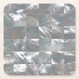 Dessous-de-verre Carré En Papier Conception nacrée
