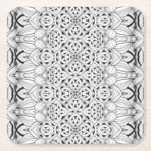 Dessous-de-verre Carré En Papier Conception tribale