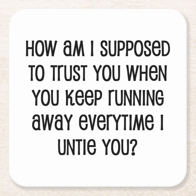 Dessous-de-verre Carré En Papier Confiance (Devant)