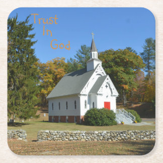 Dessous-de-verre Carré En Papier Confiance en Dieu Eglise