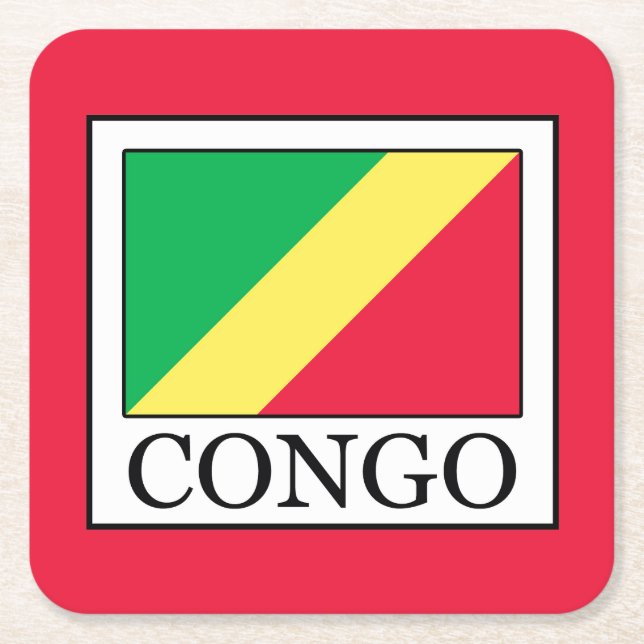 Dessous-de-verre Carré En Papier Congo (Devant)