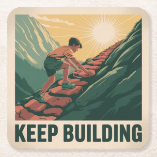 Dessous-de-verre Carré En Papier Continuer à Construire