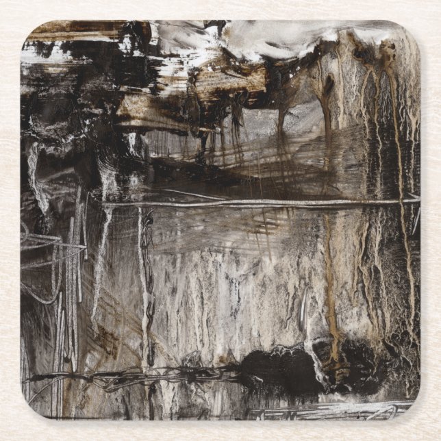 Dessous-de-verre Carré En Papier Continuum II (Devant)