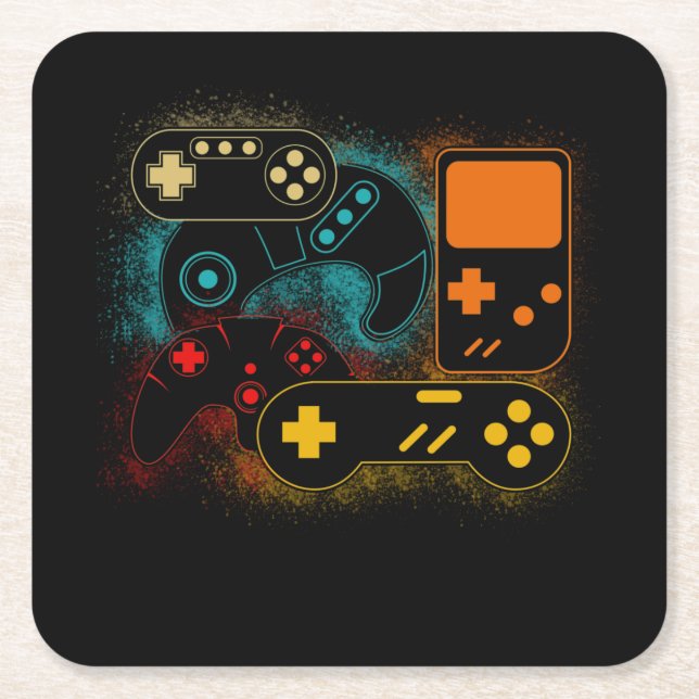 Dessous-de-verre Carré En Papier Contrôleur de jeu vidéo (Devant)