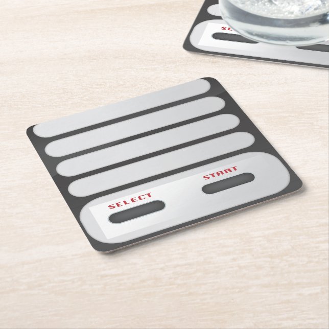 Dessous-de-verre Carré En Papier Contrôleur système de jeu (Incliné)