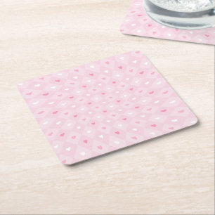Dessous-de-verre Carré En Papier Coquetiers en papier carrés pour fête romantique à