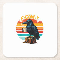 Corbeau gothique drôle Halloween F Caw F Café