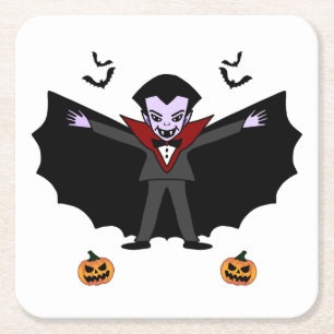 Dessous-de-verre Carré En Papier Costume d'Halloween éffrayante fête Dracula Vampir