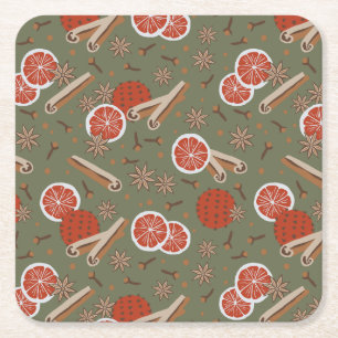 Dessous-de-verre Carré En Papier Cosy Noël & épices Pots de vacances