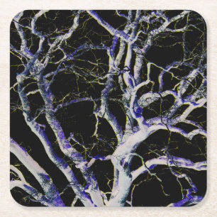 Dessous-de-verre Carré En Papier Côté foncé 5 coastercnm