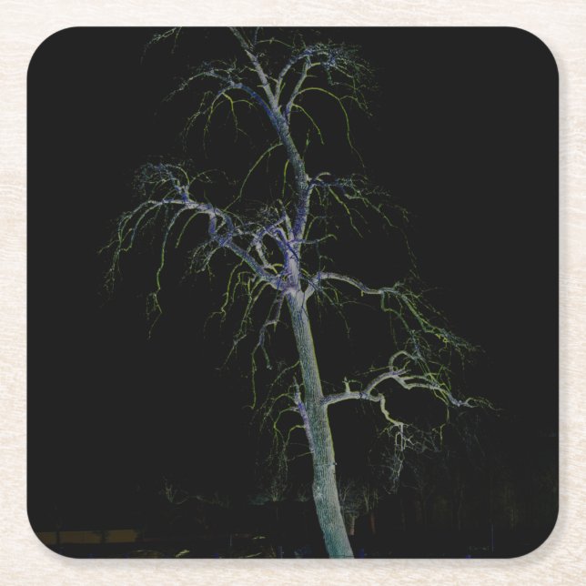 Dessous-de-verre Carré En Papier Côté foncé 8 coastercnm (Devant)