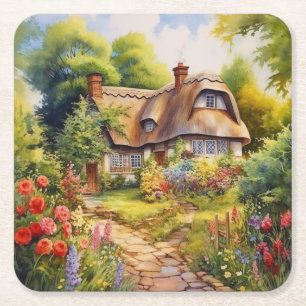 Dessous-de-verre Carré En Papier Cottage Anglais