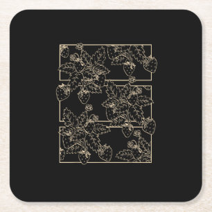 Dessous-de-verre Carré En Papier Cottagecore Goblincore Esthétique Fraises