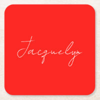 Couleur Rouge Élégant Moderne Minimaliste Nom
