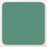 Dessous-de-verre Carré En Papier Couleur unie vert monet<br><div class="desc">Monet vert (Water Lilies 1919) couleur solide</div>