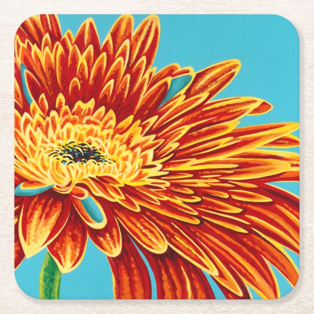 Dessous-de-verre Carré En Papier Couleurs éclatées I (Devant)